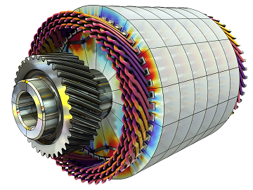 Electromagnetic Simulation of a Motor 