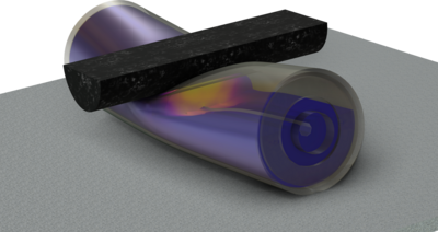 圆柱形电池单元的压痕